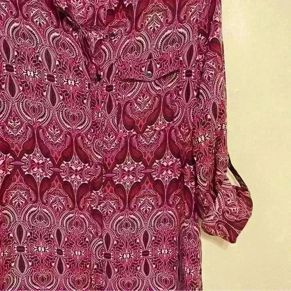 Miami Women’s Shirt Dress Sz Small with Pockets Bohemian Lightweight Vacation - Picture 3 of 10